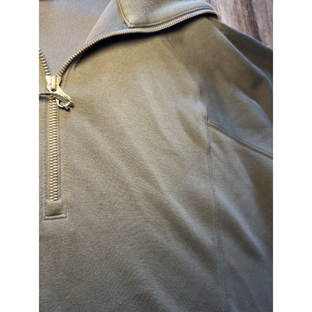 Spanx AirEssentials Half Zip Sweatshirt Dark Palm Green Size Medium - Picture 3 of 5
